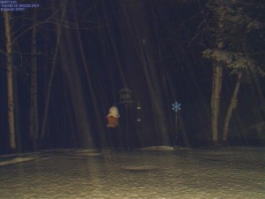 Snow on the webcam in Island Pond,  VT