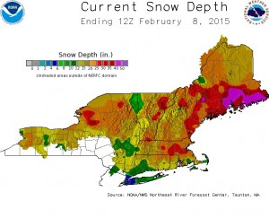 Northeast Snow Depth Map